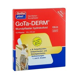 Gothaplast GOTA-DERM thin hydrokoll.Wundpfl.steril 10x10 cm 10 Stück