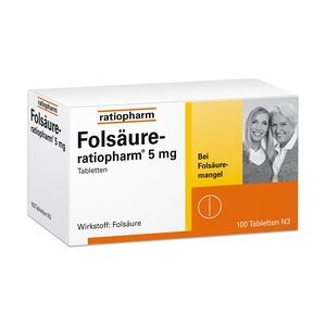 ratiopharm FOLSÄURE- 5 mg Tabletten Mineralstoffe