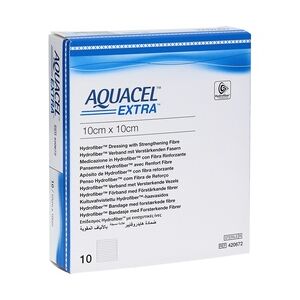 ACA Müller / ADAG Pharma AQUACEL Extra 10x10 cm Verband 10 Stück