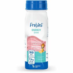 Frebini Energy Drink Erdbeere Trinkflasche 4x200 ml Flüssigkeit