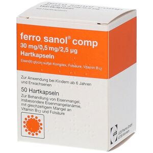 Ferro Sanol comp. Hartkaps.m.msr.überz.Pellets 50 St Hartkapseln mit magensaftresistent überz. Pellets