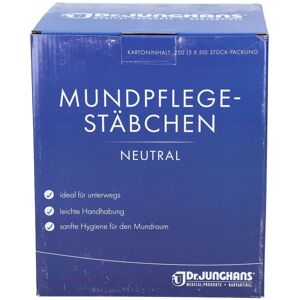 Dr. Junghans Mundpflegestäbchen Schaumstoff neutral 250 St Stäbchen