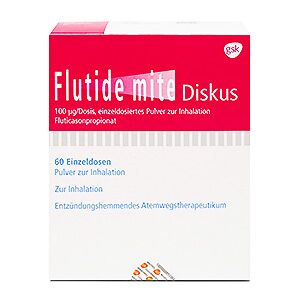 GlaxoSmithKline GmbH & Co. KG Flutide Diskus 100 mcg 1 Inhalator (60 Dosis)
