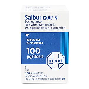 Hexal AG Salbuhexal Spray 100 mcg 1 Inhalator (200 Dosis)