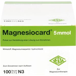 Verla-Pharm Arzneimittel GmbH & Co. KG Magnesiocard 5 mmol Plv.z.Her.e.Lsg.z.Einnehmen 100 St