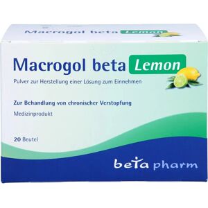 betapharm Arzneimittel GmbH Macrogol beta Lemon Plv.z.Her.e.Lsg.z.Einnehmen 20 St