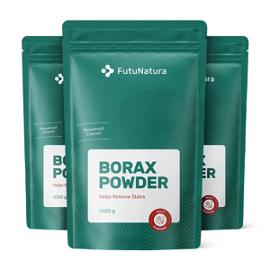 FutuNatura 3x Borax – Natriumtetraborat, zusammen 3000 g