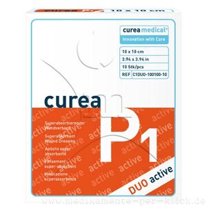 CUREA P1 duo active superabs.Wundaufl.10x10 cm 10 St