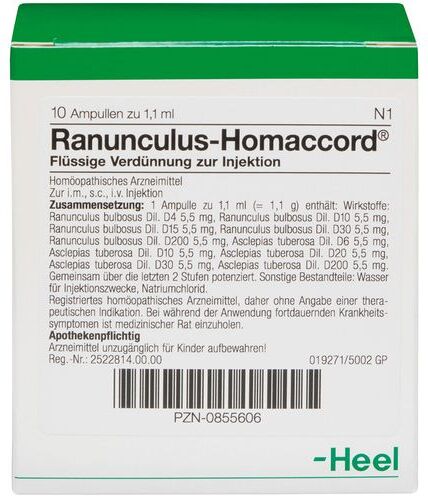 Heel Ranunculus-Homaccord® Ampullen 10 St Ampullen