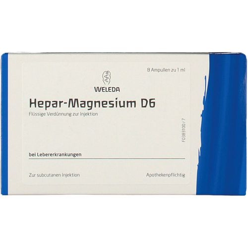 WELEDA Hepar Magnesium D6 8X1 ml Ampullen
