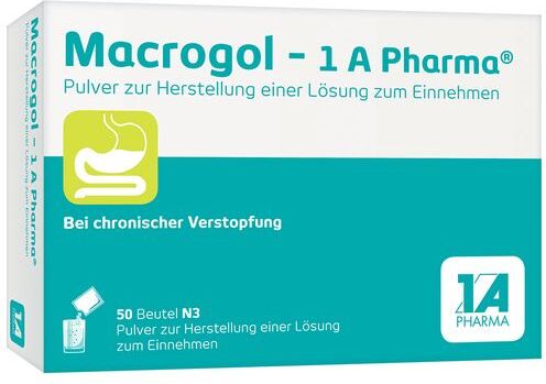 Macrogol - 1 A Pharma® Macrogol - 1A Pharma® Pulver zur Herstellung einer Lösung zum Einnehmen 50 St Pulver zur Herstellung einer Lösung zum Einnehmen