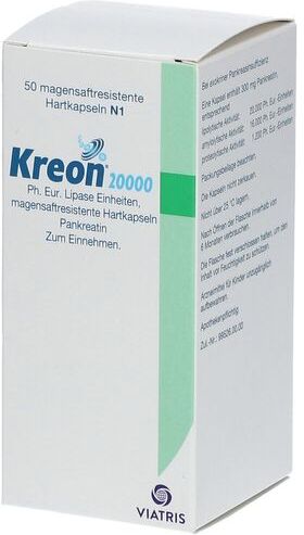 Mylan Healthcare GmbH Kreon® 20.000 50 St Magensaftresistente Hartkapseln