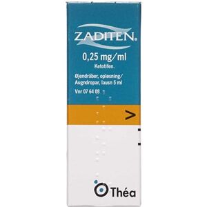 Zaditen 0,25 mg/ml 5 ml Øjendråber, opløsning Théa