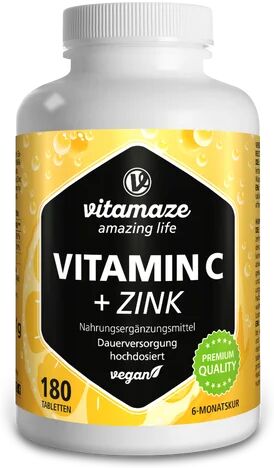 Vitamaze Vitamina C + Zinc Vegano 180comp