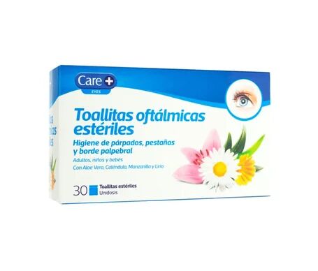 Care + Toallitas Oftálmicas Estériles 30 Uds.