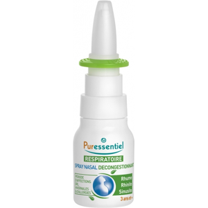 Puressentiel Respiratoire Spray Nasal Décongestionnant aux Huiles Essentielles Bio 15ml - Publicité