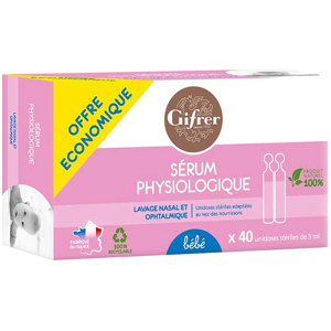 Gifrer Sérum Physiologique 5ml 40 unidoses - Publicité