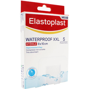 Elastoplast Waterproof Pansement XXL Stérile 8cm x 10cm 5 unités - Publicité