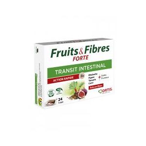 Ortis Fruits & Fibres Forte Transit Intestinal 24 Cubes a Macher - Boîte 24 cubes