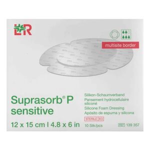 Suprasorb P Sensitive Border Pansement Multisite 12x15cm 10uts