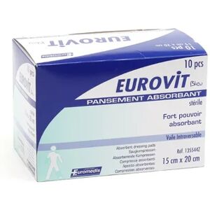 Eurovit+ Pansement Absorbant Stérile 15x20cm 10uts