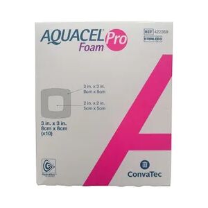 Aquacel Foam Pro Pansement Adhesif Sterile 8x8cm 10uts