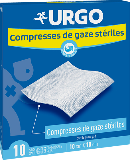 Urgo Soins Infirmiers Compresse de Gaze Stérile 10 x 10cm 20 unités