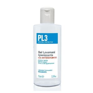 PL3 Med PL3 Gel Lavamani Igienizzante con Antibatterico, 75ml