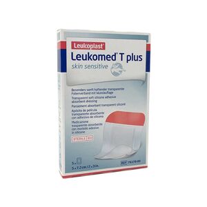 BSN Medical Leukoplast Leukomed T Plus Skin Sensitive Cerotto Medicazione 5 x 7.2 cm, 5Pezzi