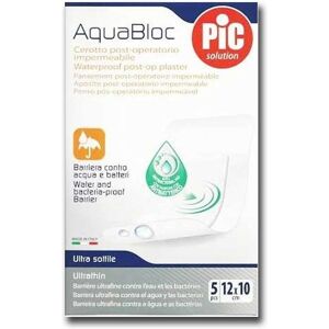 Pic Aquabloc Cerotto Sterile Antibatterico 12X10 cm, 5 Pezzi