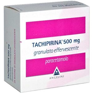 Angelini Tachipirina 500mg Paracetamolo Antipiretico e Analgesico, 20 Bustine Effervescenti