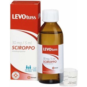 Dompe Levotuss Sciroppo 30mg/5ml Levodropropizina Terapia Sintomatica della Tosse, 200ml