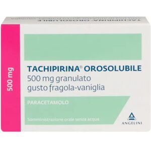 Tachipirina 500 mg 12 Bustine Gusto Fragola e Vaniglia