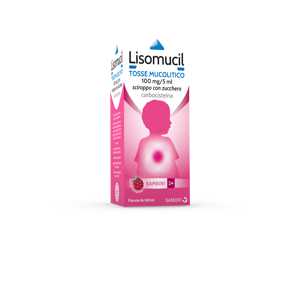 Lisomucil Bambini 100 mg/5 ml Carbocisteina Sciroppo Tosse Grassa 200 ml