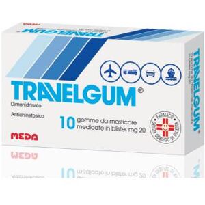 Travelgum 20 mg Dimenidrinato Antichinetosico 10 Gomme Masticabili