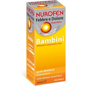 Nurofen Febbre Dolore Bambini 100 mg/5 ml Gusto Arancia 150 ml