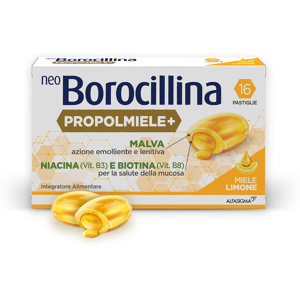 Alfasigma spa NEOBOROCILLINA PROPOLMIELE + LIMONE 16 PASTIGLIE