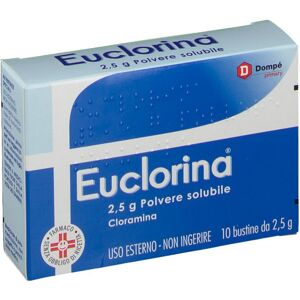 DOMPE' FARMACEUTICI SpA EUCLORINA POLVERE SOLUBILE USO ESTERNO 10 BUSTE 2,5g