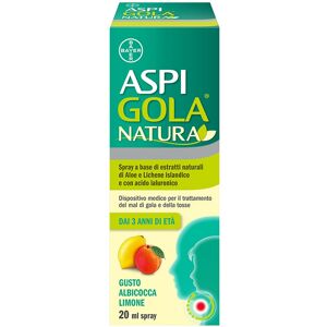 BAYER SpA ASPI GOLA Natura Spray Flacone 20ml Gusto Albicocca e Limone