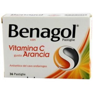 Reckitt Benckiser H.(It.) Spa Benagol Con Vitamina C Gusto Arancia 36 Pastiglie