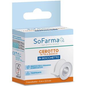 Sofarma Cerotto In Rocchetto In Tela Bianca 5x2,5cm