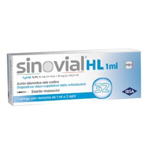 Sinovial Hl Siringa Intra-articolare Di Acido Ialuronico 3,2% 1ml