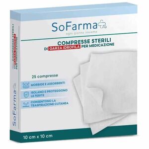 Sofarma Garza Compressa Cotone 10x10cm 25 Pezzi