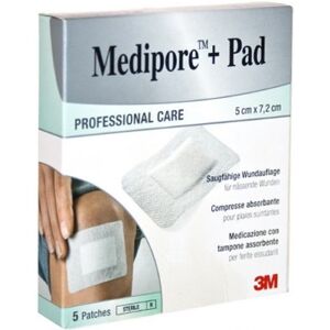 3m Medipore+pad Medicazione Sterile 5x7.2cm 5pezzi