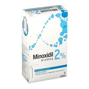 Laboratoires bailleul-biorga Minoxidil Biorga 2% Soluzione Cutanea Trattamento Alopecia 3 Flaconi