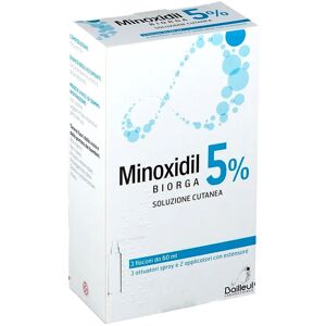 Laboratoires bailleul-biorga Minoxidil Biorga 5% Soluzione Cutanea Trattamento Alopecia 3 Flaconi