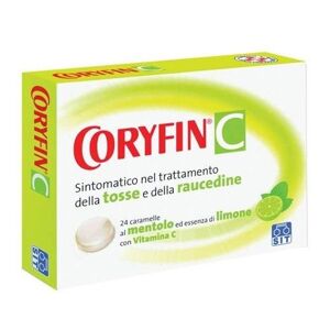 Sit Coryfin C - 24 Caramelle Gusto Limone per la Tosse e il Raffreddore