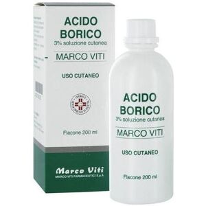 Marco Viti Farmaceutici Spa Acido Borico - Marco Viti 3% - 200ML - Soluzione Oftalmica per la Cura degli Occhi