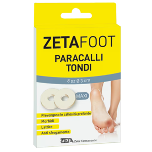 Zeta Farmaceutici Spa Zeta Foot - Paracallo Grande Tondo in Lattice 8 Pezzi - Protezione Efficace per i Piedi