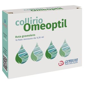 Cemon Srl Omeoptil Collirio Ruta Graveolens - 10 Flaconcini Monouso da 0,35ml, Soluzione Oftalmica per il Benessere Oculare